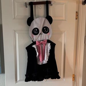 Adorable Panda Costume with Pink Accents
